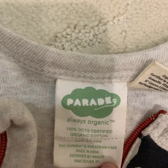 Parade Organics Moose Print romper footie 0-3 - Picture 2 of 3